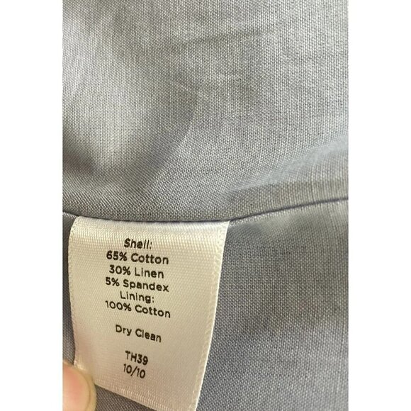 Talbots Womens NWT Linen Blend Soft Chambray Top Stitched Lined Pencil Skirt Sz6 - Picture 7 of 12
